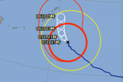 【悲報】台風10号、予想よりも東に曲がり始める