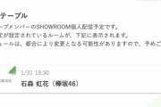 メンバー愛あふれる名言「辞めてもみんな欅」を生んだ欅坂46石森虹花、今夜1/31 19:30よりメンバー4人の卒業脱退一時休業発表後初となるSR配信を実施