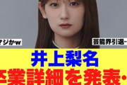 【櫻坂46】井上梨名が冠番組で卒業詳細を発表している模様…
