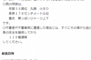 小太りの男が「頭おかしくなっちゃった」と言いながら、下校中の女子小学生を追いかけ回す事案が発生