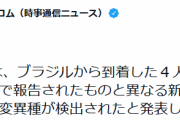 ブラジルから新たな新型コロナウイルス変異種が来日