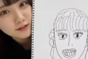 田口愛佳が描いたゆいはんの似顔絵が激痩せバージョンのおんちゃまに見えて仕方ないんだが