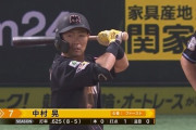 中村晃 打率.625 出塁率.667 OPS1.417