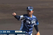 西武豆田、コクのある直球で三者連続三振！