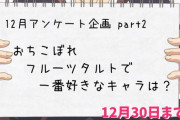 12月アンケート「おちこぼれフルーツタルトで一番好きなキャラは？」