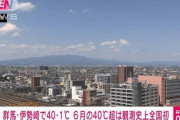 【終国】群馬・伊勢崎市、6月なのに４０．１度を観測してしまう…６月の国内観測史上最高記録←エッ!?ι(´Д｀υ)