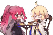 【FGO】一緒にお茶してるトリ子＆トネリコ！！　プリン食べてるの可愛いなw