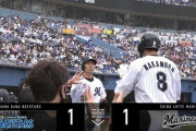 中村奨吾の犠牲フライでロッテ同点！試合を振り出しに戻す