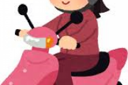 まいんちゃん、バイクに乗る