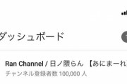 日ノ隈らん、ch登録者数10万人突破！！【あにまーれ】