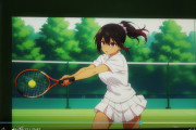 【作画崩壊】腕とテニスラケットが一体化してしまったアニメが話題に