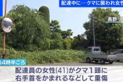 【長野】クマに背後から襲われ、配達員の女性(41)が右手首かまれるなど重傷