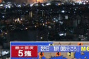 【画像】 宮崎県・大分県で震度5強　大分のライブカメラ、左奥が赤く燃えてる！と騒然
