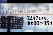 【トライアウト結果】濱矢は四球、四球、死球　古村は左安打、三振、右安打