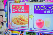 テレビ局「パスタの後にジュース、ラーメンの後にバナナ、焼肉の後にコーヒーでカロリーゼロになる」