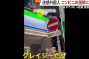 【独自】外国人がやりたい放題大暴れ…コンビニ屋根に上る迷惑行為「やったぜ！」と喜び叫ぶも警察来て「オーマイガー」