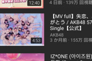 AKB最新シングルMV3ヶ月で155万再生、柏木由紀の踊ってみた動画4日で139万再生wwwwwwwwwwwwww