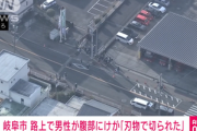 岐阜でも通り魔か 路上で男性が刃物のような物で切り付けられる｢内臓が出ている｣と通報