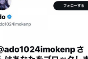 【激怒】へずまりゅう、TwitterでAdoにブロックされ暴言「一発屋が調子に乗んなボケが」