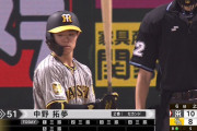 阪神・中野、夢の「6三振」チャレンジｗ