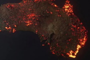 NASAの衛星データから作成されたオーストラリアの  火災を3D可視化