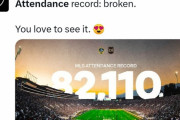 【速報】米サッカーリーグ、MLSで史上最多の観客数「8万2110人」を記録ｗｗｗｗｗｗｗｗｗｗｗ