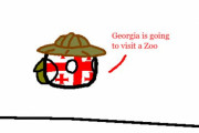 【ジョージア】ジョージアが動物園に行くよ【ポーランドボール】
