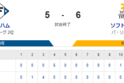 【5-6】ホークス延長戦を勝利！！栗原・山川のホームラン等で５点追いつき　正木が最後ホームランで決勝点