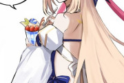 【FGO】水着のAAさんイラスト！！　パフェ食べてるの可愛いですね！