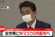 【速報】安倍首相「布マスク、1住所当たり2枚ずつ配布！」