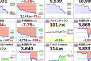 【悲報】日本株･アメリカ株､大幅下落 どうしてこうなった･･･