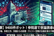 【速報】参院選、ＳＮＳで特定主張が急拡散を調査　自動投稿のようなアカウント９千件超「選挙結果を大きく左右する時代に」