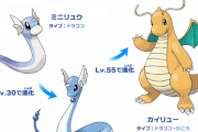 ミニリュウ←かわよハクリュウ←はえ～つくしい