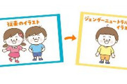 保育園児の「男の子」「女の子」描き分けないイラスト「保育園児のジェンダーバイアスなくす」