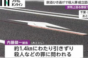 飲酒ひき逃げで殺人罪 成立認める　求刑上回る懲役16年。バイクに乗っていた学生が1km以上引きずられて死亡した事件