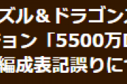 【パズドラ】ランダン「5500万DL記念杯」Webページのチーム編成表記誤りについてお知らせ