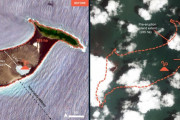 【トンガやばい】トンガ火山、衛星写真の解析で噴火後に陸地が消滅したことが判明