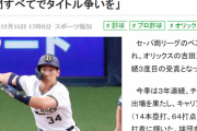 【お漏らし？】ｵﾘｯｸｽ吉田正尚、もうベストナインを単独で受賞