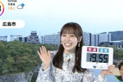 【櫻坂46】照明が強すぎて合成感w 松田里奈、広島から中継の様子がこちら！【THE TIME,】