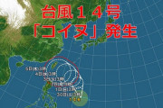 台風14号「コイヌ」爆誕