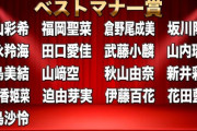 「ベストマナー賞」にノミネートされたメンバーをご覧ください