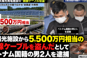 ベトナム人「太陽光施設から5,500万円分の銅線盗むべ」→ 無事逮捕→ ネット民「どうせ不起訴だろ」