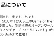 【朗報】ウィッチャー3、国内売上50万本越えてることが判明