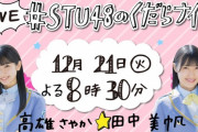 12/21(火) の『#STU48のくだらナイト』は高雄さやか、田中美帆の2人が登場！！【STU/瀬戸内48さーやん・みほりん】