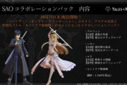 テイルズオブアライズ、SAOのコラボレーションパックが販売！でもこれって世界観どうなるんだ……？