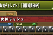 【パズドラ】年末年始チャレンジ69階層と45階層…後半でゲームオーバーになると辛いな