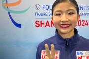 四大陸選手権2024 女子SP　千葉百音 選手　自己ベスト更新の71.10でSP首位発進
