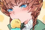 【FGO】アイスクリームを食べるゴッホちゃんイラスト！！　よかったねゴッホちゃん！！