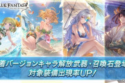 【グラブル】本日ガチャ更新はミムルメモル,ティナ,シルヴァ,石フレイの水着verが復刻登場！ / 去年の水着キャラも残るは3人、フェス中か以降で追加？
