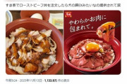すき家ローストビーフ丼の“見た目が違いすぎる”、「誤ってベーコンを提供」広報が認めたまさかの間違い